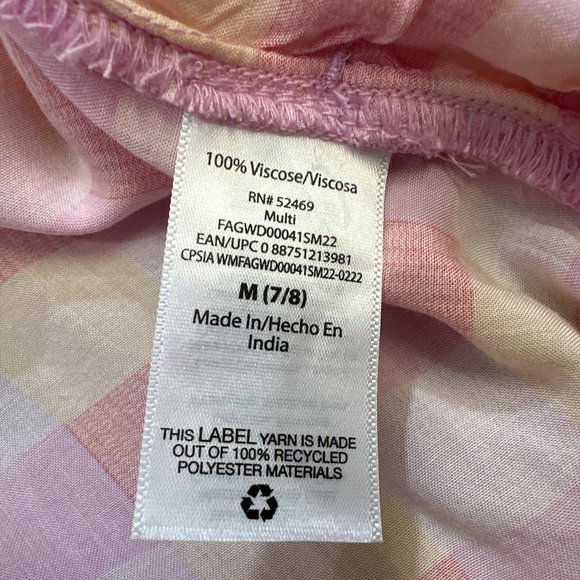 NWT Free Assembly Pink Check FA Caftan Tunic Dress, Girl's size M (7/8) - Picture 7 of 8
